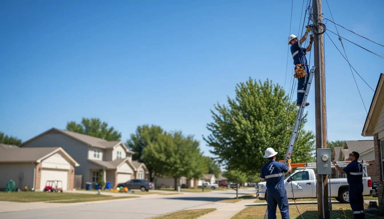 Residential electrician providing installation services in Iota, LA
